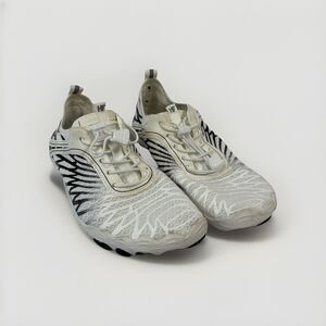 HF White Black Women's Patterned Breathable Barefoot Low Athletic Hiking Shoes